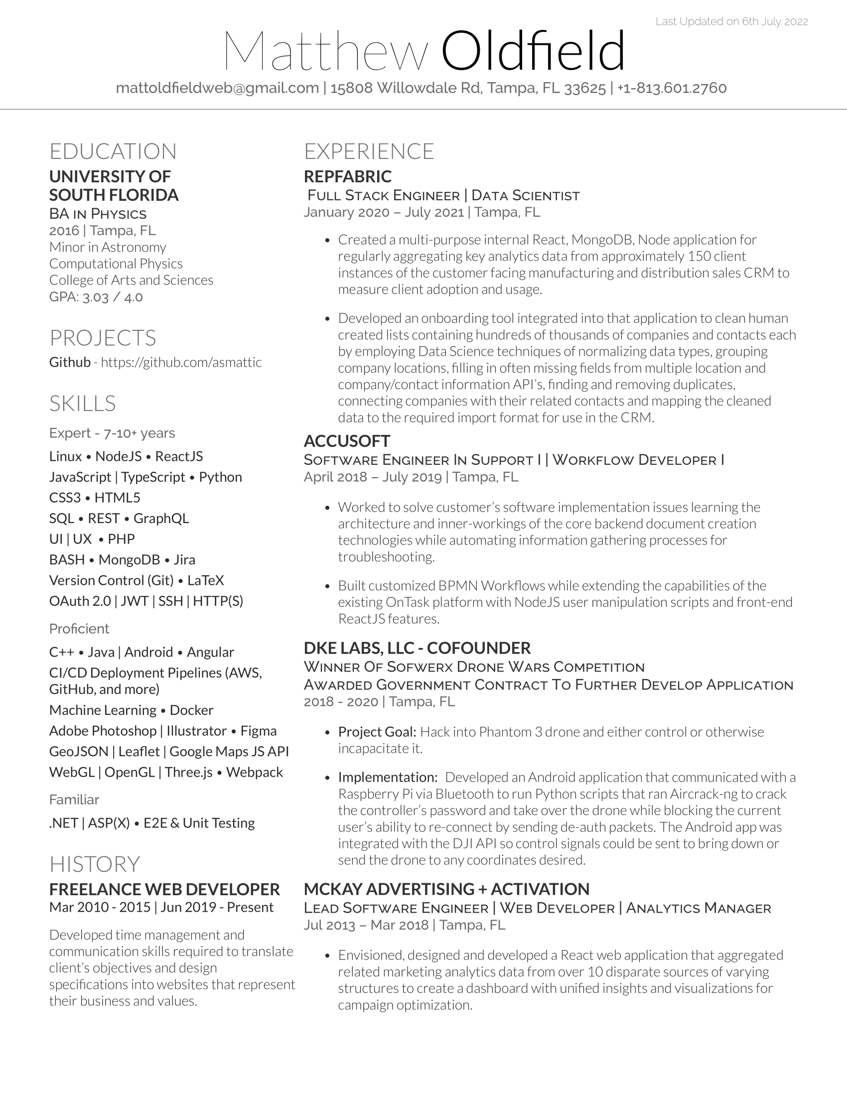 resume